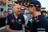 ABU DHABI, UNITED ARAB EMIRATES - NOVEMBER 26: Franz Tost of Scuderia AlphaTauri and Austria with Max Verstappen of Red Bull Racing and The Netherlands on the gri during the F1 Grand Prix of Abu Dhabi at Yas Marina Circuit on November 26, 2023 in Abu Dhabi, United Arab Emirates. (Photo by Peter Fox/Getty Images) // Getty Images / Red Bull Content Pool // SI202311260355 // Usage for editorial use only //